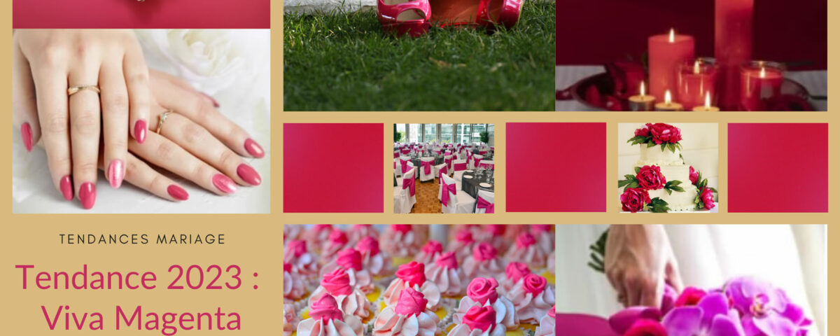 Tendance couleur Viva Magenta pour votre mariage.