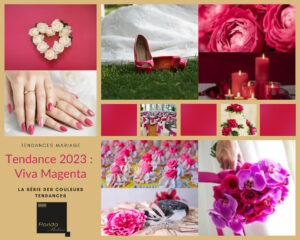 Tendance couleur Viva Magenta pour votre mariage.