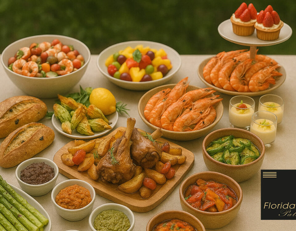Buffet traiteur printemps provençal pour voter réception au Florida Palace, à Marseille